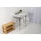 Kingston Brass 30 Carrara Marble Console Sink with Stainless Steel Legs, Marble WhitePolished Nickel LMS30M8SQ6ST - alternate 4